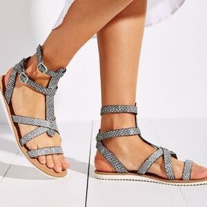 Circus by Sam Edelman Selma Jelly  Gladiator Strappy Sandals Flats shoes